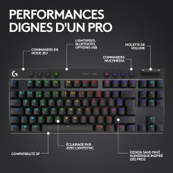 Logitech g pro x tkl lightspeed clavier de jeu sans fil, ultra-portable + pro x 2 lightspeed casque audio bleutooth, bleutooth/u