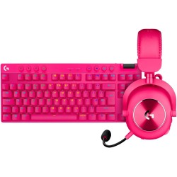 Logitech g pro x tkl lightspeed clavier de jeu sans fil, ultra-portable + pro x 2 lightspeed casque audio bleutooth, bleutooth/u