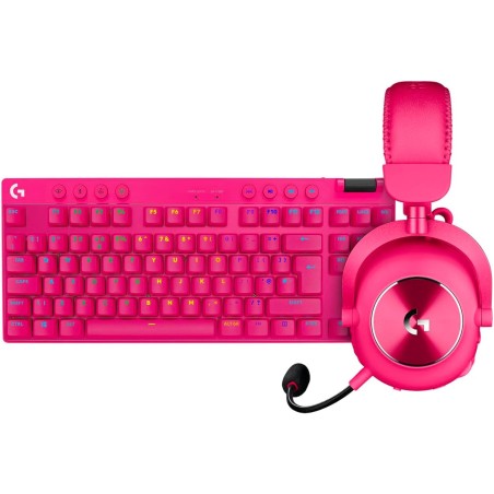 Logitech g pro x tkl lightspeed clavier de jeu sans fil, ultra-portable + pro x 2 lightspeed casque audio bleutooth, bleutooth/u