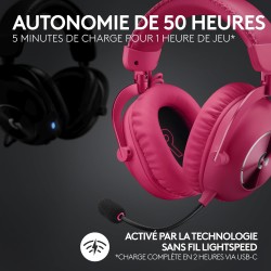 Logitech g pro x tkl lightspeed clavier de jeu sans fil, ultra-portable + pro x 2 lightspeed casque audio bleutooth, bleutooth/u