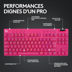 Logitech g pro x tkl lightspeed clavier de jeu sans fil, ultra-portable + pro x 2 lightspeed casque audio bleutooth, bleutooth/u
