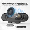 Haut Parleurs PC, Haut Parleur Ordinateur, Mini Barre de Son PC USB, Enceinte PC avec Design à Clipser pour Moniteur Portable, T