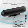 Haut Parleurs PC, Haut Parleur Ordinateur, Mini Barre de Son PC USB, Enceinte PC avec Design à Clipser pour Moniteur Portable, T