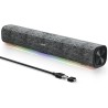 Soulion r100 enceinte pc, bleutooth barre de son pc avec synchronisation/affichage audio-lumière, pour pc, tablette, smartphone,