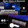 Soulion r100 enceinte pc, bleutooth barre de son pc avec synchronisation/affichage audio-lumière, pour pc, tablette, smartphone,