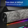 Soulion r100 enceinte pc, bleutooth barre de son pc avec synchronisation/affichage audio-lumière, pour pc, tablette, smartphone,