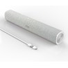Soulion r100 enceinte pc, bleutooth barre de son pc avec synchronisation/affichage audio-lumière, pour pc, tablette, smartphone,