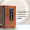 Haut-parleurs pc 2.0 en bois 40w – enceintes usb bleutooth avec dsp hi-fi, enceintes pc portables basses puissantes, son stéréo 