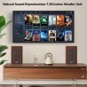 Haut-parleurs pc 2.0 en bois 40w – enceintes usb bleutooth avec dsp hi-fi, enceintes pc portables basses puissantes, son stéréo 