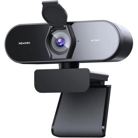 Webcam 4K UHD avec Autofocus Ultra-Rapide PDAF+CDAF, 1080P@60FPS, Microphones à Réduction de Bruit, Lumière Auto-Adaptée, USB Pl