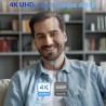 Webcam 4K UHD avec Autofocus Ultra-Rapide PDAF+CDAF, 1080P@60FPS, Microphones à Réduction de Bruit, Lumière Auto-Adaptée, USB Pl