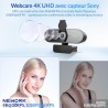 Webcam 4K UHD avec Autofocus Ultra-Rapide PDAF+CDAF, 1080P@60FPS, Microphones à Réduction de Bruit, Lumière Auto-Adaptée, USB Pl