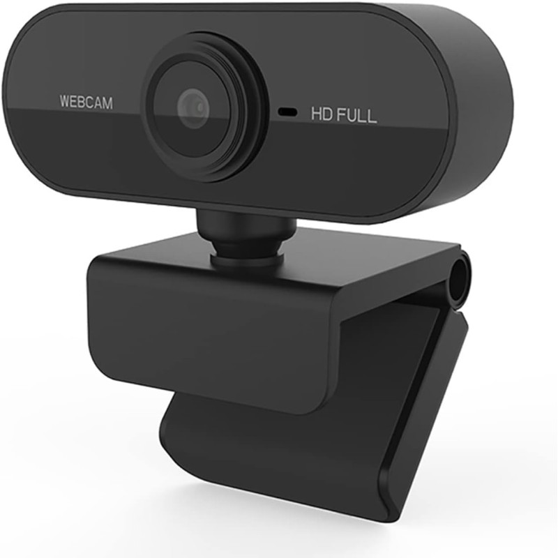 Vinmooog Webcam Streaming Camera pc,webcams et equipement voip Full HD 1080P avec Microphone USB 360° Rotation Plug and Play vid