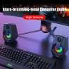 Smalody Haut-parleurs d'ordinateur, Haut-parleurs PC filaires alimentés par USB, multimédia stéréo, lumières RGB de Jeu, De Jeu 