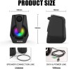 Smalody Haut-parleurs d'ordinateur, Haut-parleurs PC filaires alimentés par USB, multimédia stéréo, lumières RGB de Jeu, De Jeu 