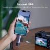Uvert lecteur de carte sd tf usb c et usb 3.0 2 en 1 adaptateur de microsd en aluminium 5gbps card reader compatible avec macboo