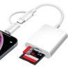 Lecteur de Carte SD pour iPhone, [Apple MFi Certified] Lightning USB C Adaptateur Carte SD pour Micro SD/SD, Lecteurs Carte Mémo