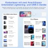 Lecteur de Carte SD pour iPhone, [Apple MFi Certified] Lightning USB C Adaptateur Carte SD pour Micro SD/SD, Lecteurs Carte Mémo