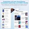Adaptateur lecteur de carte SD pour iPhone, USBC SD Card Reader Lightning to Memory Card Camera Reader Adaptateur carte microSD 