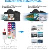 Adaptateur lecteur de carte SD pour iPhone, USBC SD Card Reader Lightning to Memory Card Camera Reader Adaptateur carte microSD 