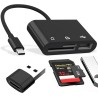 Lecteur Carte SD USB c Adaptateur Carte SD Carte SD Switch,lecteurs de Carte mémoire externes Lecteur de Carte SD USB avec OTG p