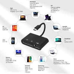 Lecteur Carte SD USB c Adaptateur Carte SD Carte SD Switch,lecteurs de Carte mémoire externes Lecteur de Carte SD USB avec OTG p