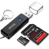 Lecteur de Carte USB 3.0, Beikell Lecteur de Carte Mémoire SD/Micro SD Haute Vitesse Card Reader MMC Memory Stick SDXC SDHC MSXC
