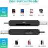 Vanja Lecteur de Cartes SD/Micro SD, USB C Lecteur de Carte mémoire et Micro USB pour SDXC, SDHC, SD, MMC, RS-MMC, Micro SDXC, M