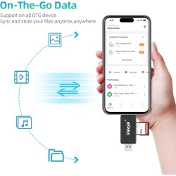 Vanja Lecteur de Cartes SD/Micro SD, USB C Lecteur de Carte mémoire et Micro USB pour SDXC, SDHC, SD, MMC, RS-MMC, Micro SDXC, M