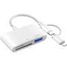 [Apple MFi Certified] Lecteur Cartes SD pour iPhone, Lightning USB-C vers Lecteur de Carte mémoire SD/Micro SD/USB Adaptateur Ca
