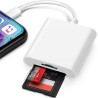 Lydia Lecteur de carte SD pour iPhone/iPad, adaptateur de lecteur de carte mémoire, adaptateur de lecteur de carte Micro SD pour