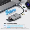 acer Lecteur de Carte SD USB C, Adapateur Carte Mémoire MicroSD USB C 5Gbps, Simultané à Lire et Écrire pour SD/Micro SD/SDHC/SD