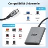 acer Lecteur de Carte SD USB C, Adapateur Carte Mémoire MicroSD USB C 5Gbps, Simultané à Lire et Écrire pour SD/Micro SD/SDHC/SD