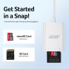 acer Lecteur de Carte SD USB C, Adapateur Carte Mémoire MicroSD USB C 5Gbps, Simultané à Lire et Écrire pour SD/Micro SD/SDHC/SD