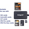 Integral 4en1 Lecteur de Carte Mémoire, USB 3.0 & USB C Adaptateur pour microSD, SD, Compact Flash, MS Duo/Pro - Compatible avec