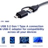 Integral 4en1 Lecteur de Carte Mémoire, USB 3.0 & USB C Adaptateur pour microSD, SD, Compact Flash, MS Duo/Pro - Compatible avec
