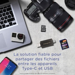 Carte SD 1To Integral Vitesse de Lecture vidéo 4K 180 Mo/s et Vitesse d'écriture 150 Mo/s SDXC V30 U3 180- V30 Notre Carte mémoi