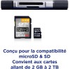 Integral adaptateur lecteur de cartes mémoire microSD & SD - Double connecteur USB 3.0 & USB-C - Compatible avec iPhone 15/16 Pl