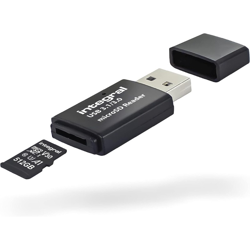 Integral Lecteur de Cartes mémoire Micro SD, USB 3.1 USB 3.0, microSDHC, microSDXC, Adaptateur