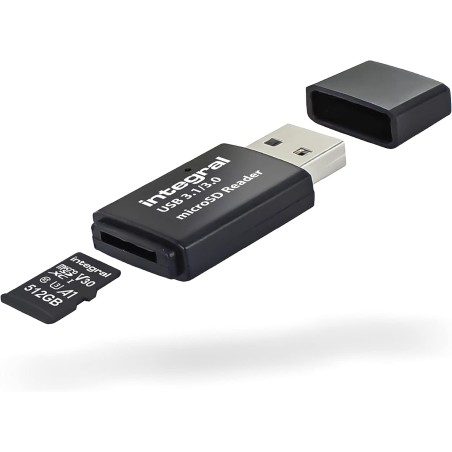 Integral Lecteur de Cartes mémoire Micro SD, USB 3.1 USB 3.0, microSDHC, microSDXC, Adaptateur