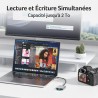 Acer Lecteur de Carte SD USB 3.0 avec câble, Lecteur de Carte mémoire pour Appareil Photo en Aluminium UHS-I, Adaptateur Micro S