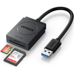 Uvert usb 3.0 lecteur de carte sd adaptateur microsd 5gbps transfert rapide accès simultané à 2 cartes max 2to card reader suppo