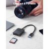 Uvert usb 3.0 lecteur de carte sd adaptateur microsd 5gbps transfert rapide accès simultané à 2 cartes max 2to card reader suppo