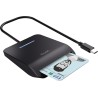 Trust Lecteur de Carte DNI USB-C, Compatible avec Toutes Les Cartes DNI, Conforme FIPS 201, FIPS TAA et ISO 7816 Classe A/B/C, C