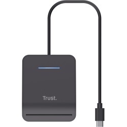 Trust Lecteur de Carte DNI USB-C, Compatible avec Toutes Les Cartes DNI, Conforme FIPS 201, FIPS TAA et ISO 7816 Classe A/B/C, C