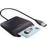 Trust Lecteur DNI, Compatible avec Toutes Les Cartes DNI, Conforme FIPS 201, FIPS TAA et ISO 7816 Classe A, B, C, câble de 100 c
