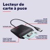 Trust Lecteur DNI, Compatible avec Toutes Les Cartes DNI, Conforme FIPS 201, FIPS TAA et ISO 7816 Classe A, B, C, câble de 100 c