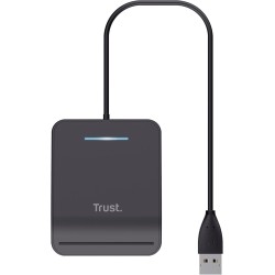 Trust Lecteur DNI, Compatible avec Toutes Les Cartes DNI, Conforme FIPS 201, FIPS TAA et ISO 7816 Classe A, B, C, câble de 100 c