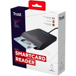 Trust Lecteur DNI, Compatible avec Toutes Les Cartes DNI, Conforme FIPS 201, FIPS TAA et ISO 7816 Classe A, B, C, câble de 100 c