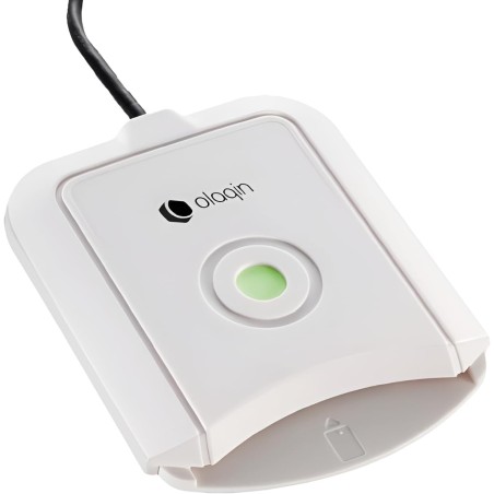 Lecteur de Carte Vitale Monofente Fixe - LITEO - Olaqin - Plug and Play - Ne nécessite Pas d'installation de Logiciel - Câble US